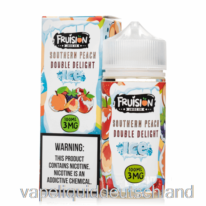 Iced Southern Peach Double Delight – Fruchtsaft-Co – 100 Ml, 3 Mg Vape-Flüssigkeit